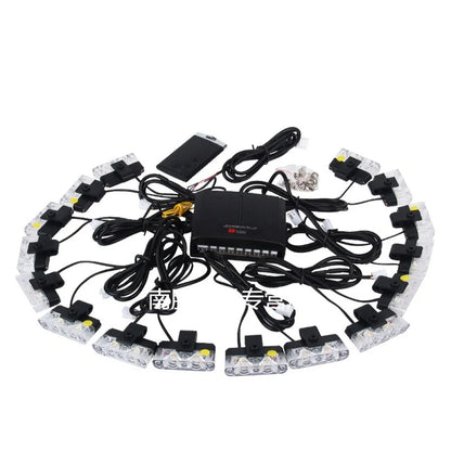 In SUV Grille Strobe Warning Flashing External Wireless Control