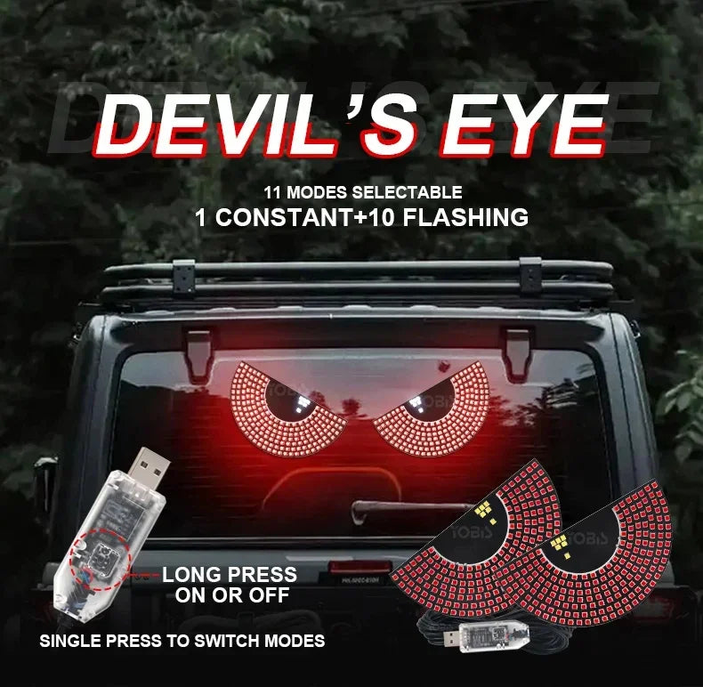 Dynamic Devil S Eye Decor Front Rear Windshield 5V