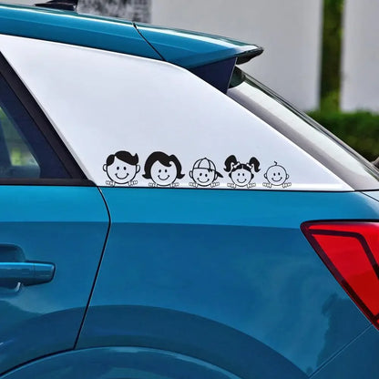 jptz5cmx25cm Sticker Happy Family Vinyl Film Art Design Pattern
