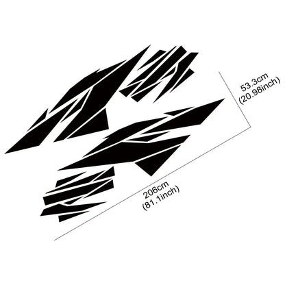 2PCS Door Side Skirts Stickers Fragment Splicing Vinyl Decals