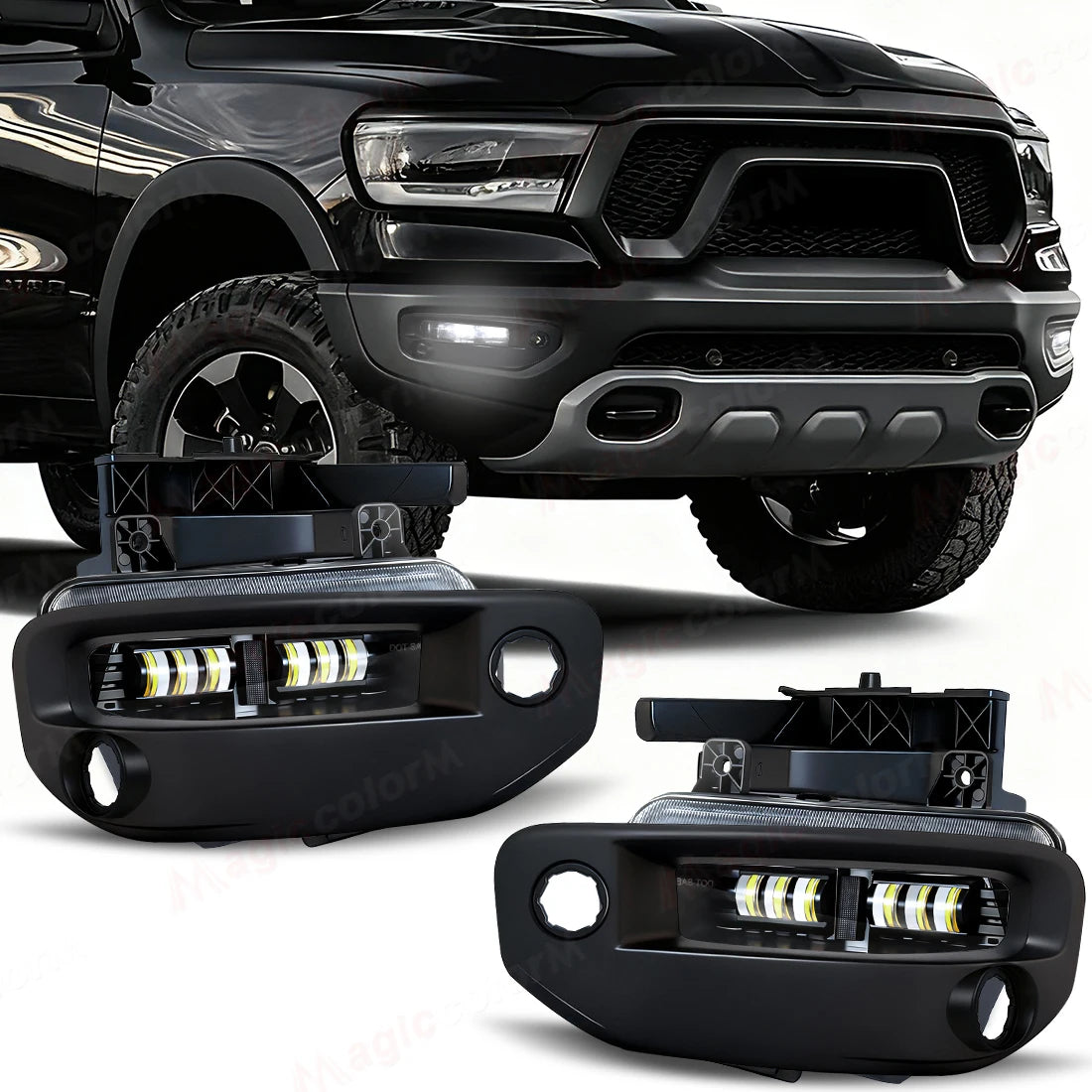 For Dodge Ram 1500 2019 2020 Fog Lamps 2021 2022 2023 Drl