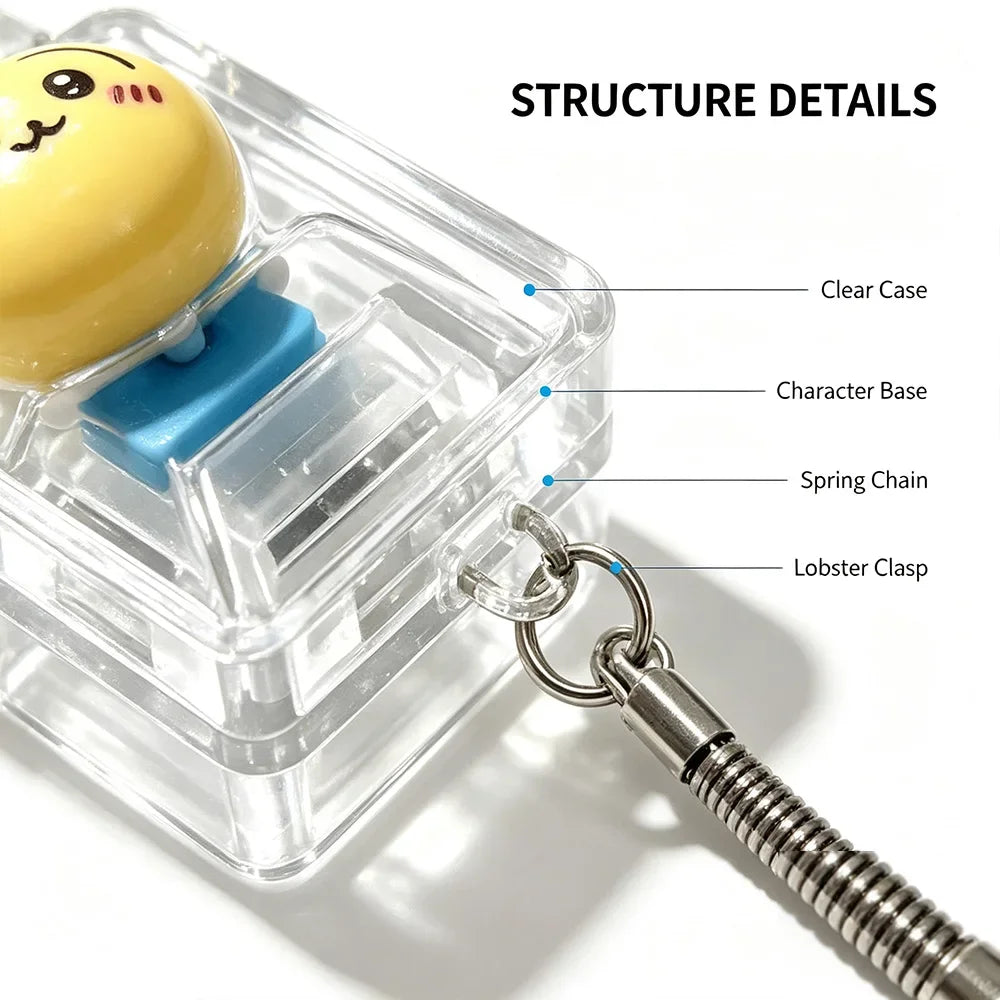 For Stress Relief Keyboard Keychain Fidget Key Chiikawa Keyboard