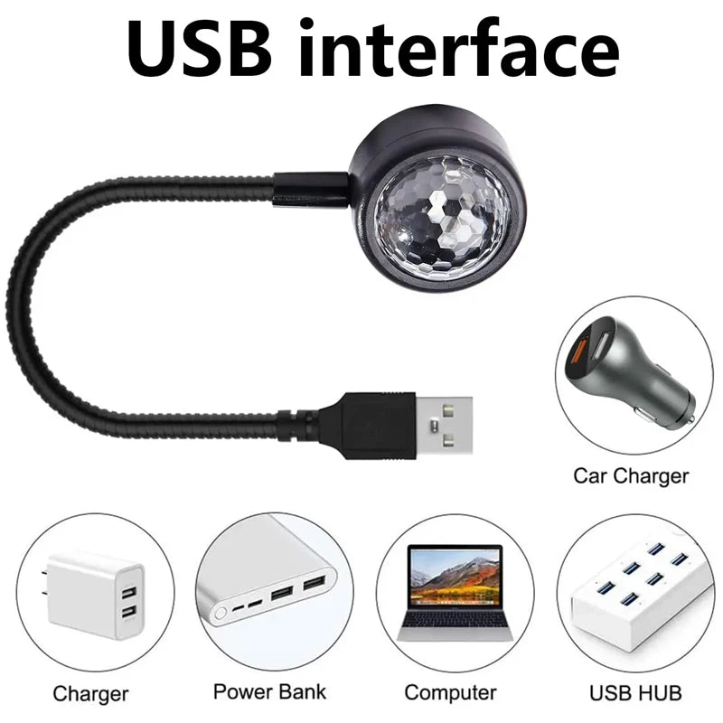 Multicolor Projection MINI USB Star Night Roof Galaxy Interior