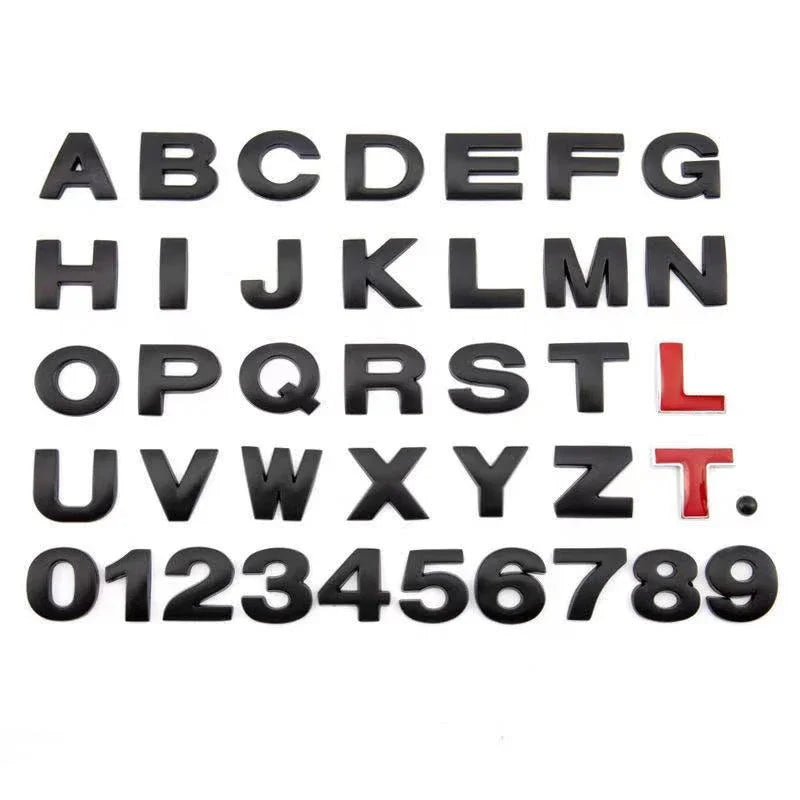 For Toyota Hyundai 3D Metal 45MM 25MM Letters Alphabet Emblem