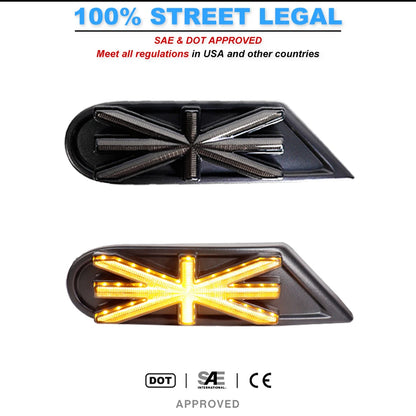 For Mkii MINI Cooper R55 R56 2PCS Ijdm Side Marker Lamps Amber