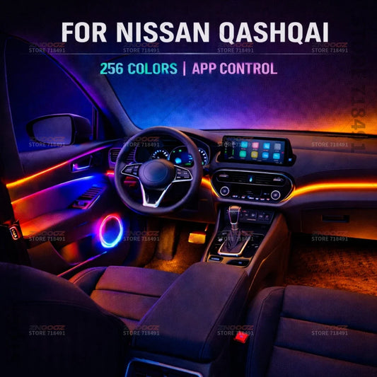 For Nissan Qashqai 22IN1 RGB Interior Acrylic Ambient RGB Hidden