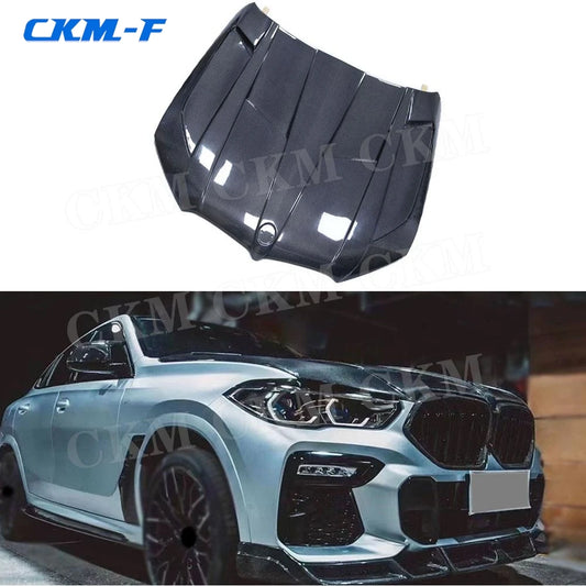 For BMW X6 G06 2020+ Frp Carbon Fiber Front Bumper Engine Hood