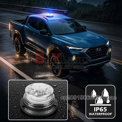 9v-30v RGB Color Signal Warning Strobe Magnet Roof Flashing