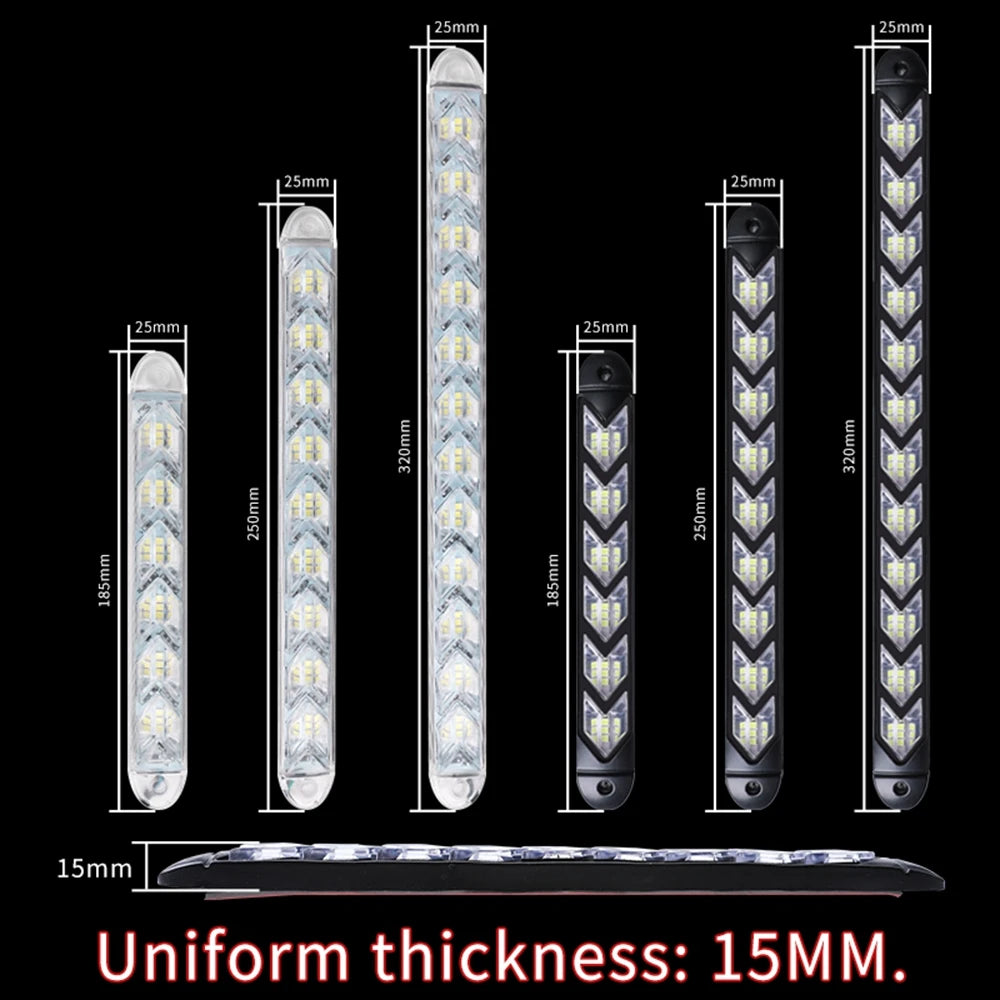 Sequential Arrow Drl Strip Yellow Turn Signal Flexible Daytime