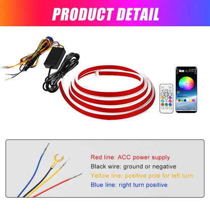 For Auto Scan Start Sequential Drl Strip Daytime Running Turn