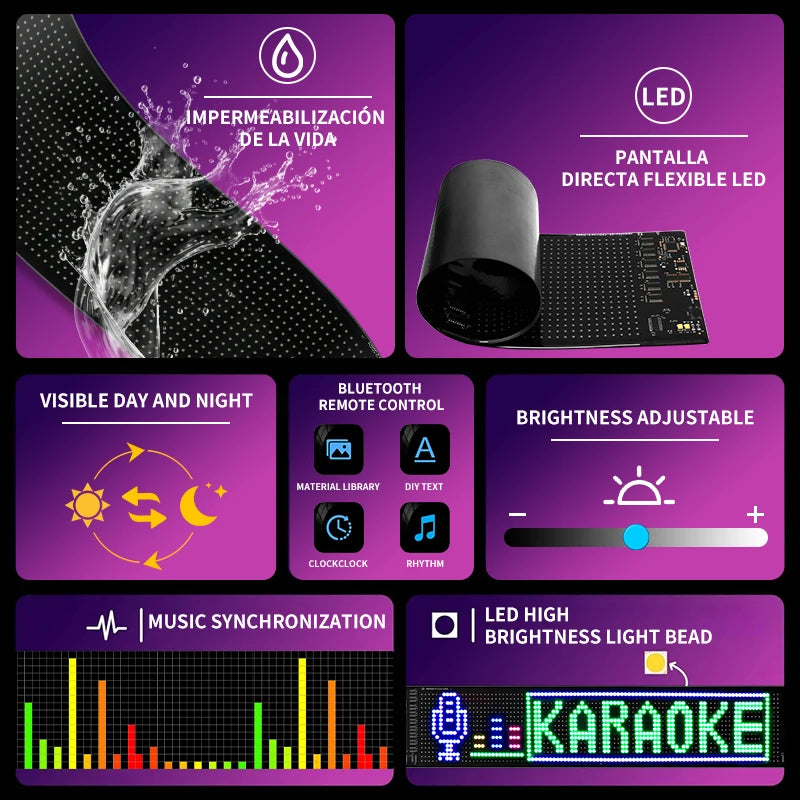 Pair Signs Windshield Dynamic Devil Eyes Flexible Display Dual