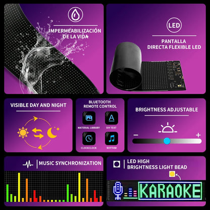 Pair Signs Windshield Dynamic Devil Eyes Flexible Display Dual