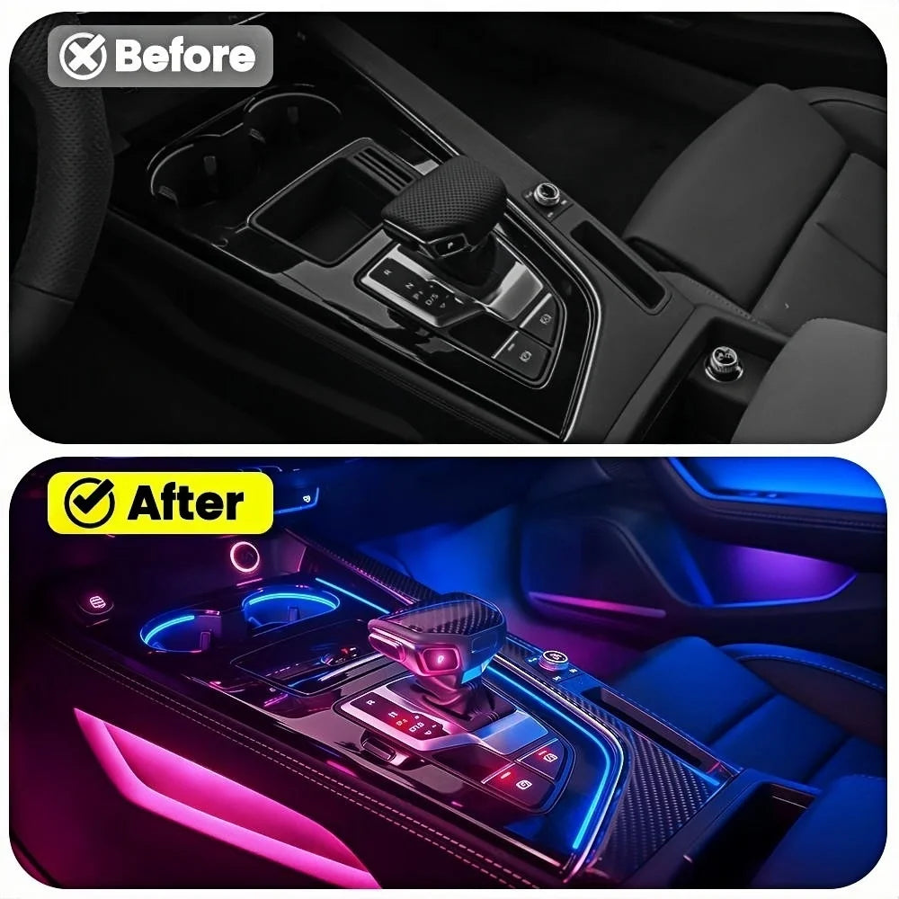 For Audi A4 A5 B9 2017-2023 Auchi Colors Center Console Black