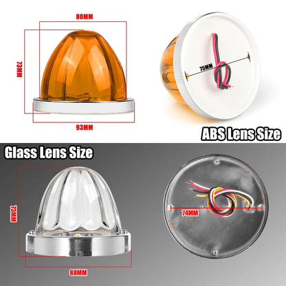 ABS Glass Lens Watermelon Single Dual Color Side Marker