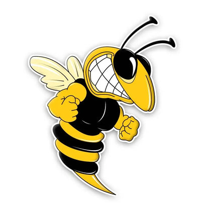 13CM A Ferocious Bee Stickers On Sunscreen Waterproof Cover