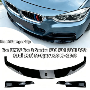 For BMW 3 Series F30 F31 4PCS Front Bumper Lip Body Kit Spoiler