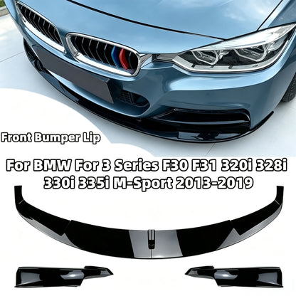 For BMW 3 Series F30 F31 4PCS Front Bumper Lip Body Kit Spoiler