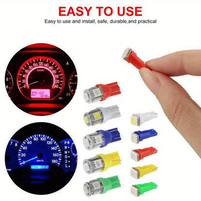 70PCS t5+t10 5050 Smd Instrument Panel Cluster Dash Indicator
