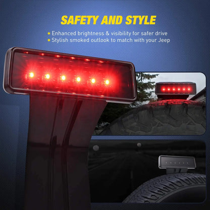 For Jeep Wrangler Jk Unlimited Jku Third Brake W Clear Lens