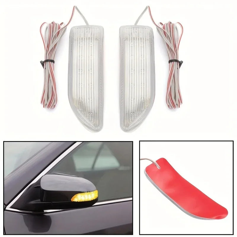 2PCS Turn Signal 13LED Rearview Mirror Warning anti-collision