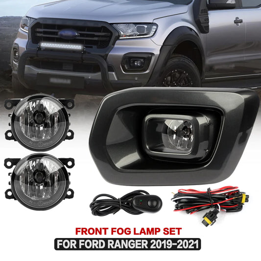 For 2019-2021 Ford Ranger Front Bumper Fog Full Set Driving