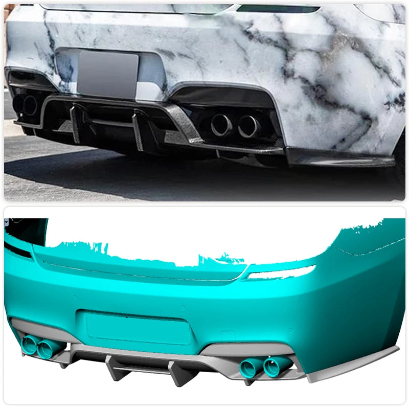 For BMW 6 Series F06 F12 Carbon Fiber Rear Bumper Diffuser Lip
