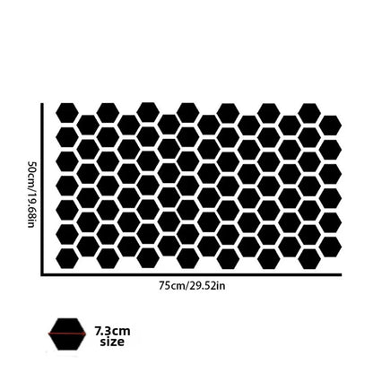 For Auto Glass Doors 75x50cm 1PC Hexagonal Window Decal