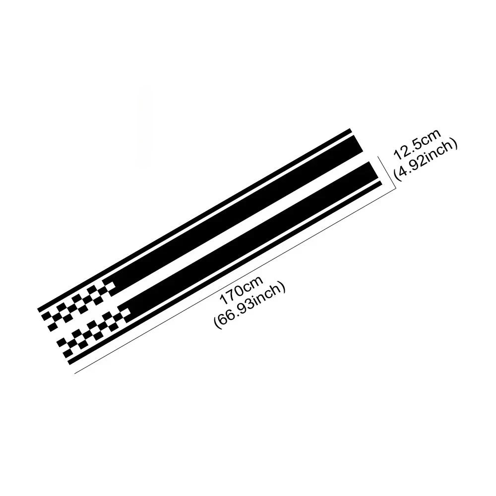 For MINI Cooper S One Jcw Side Stickers Stripes Racing Body