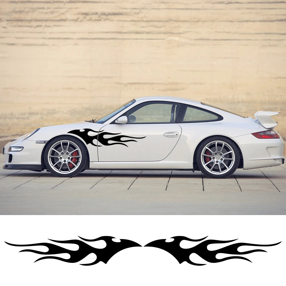4PCS Cool Sticker Flame Body Waterproof self-adhesive Stripes