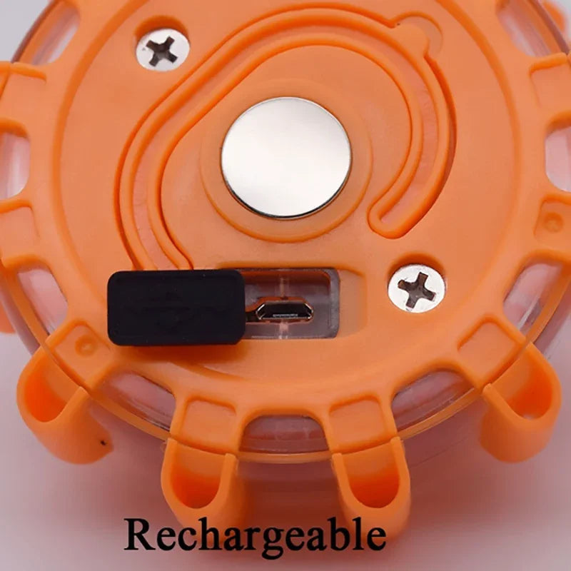 Mode Emergency USB Rechargeable Safety Warning Flashing Red