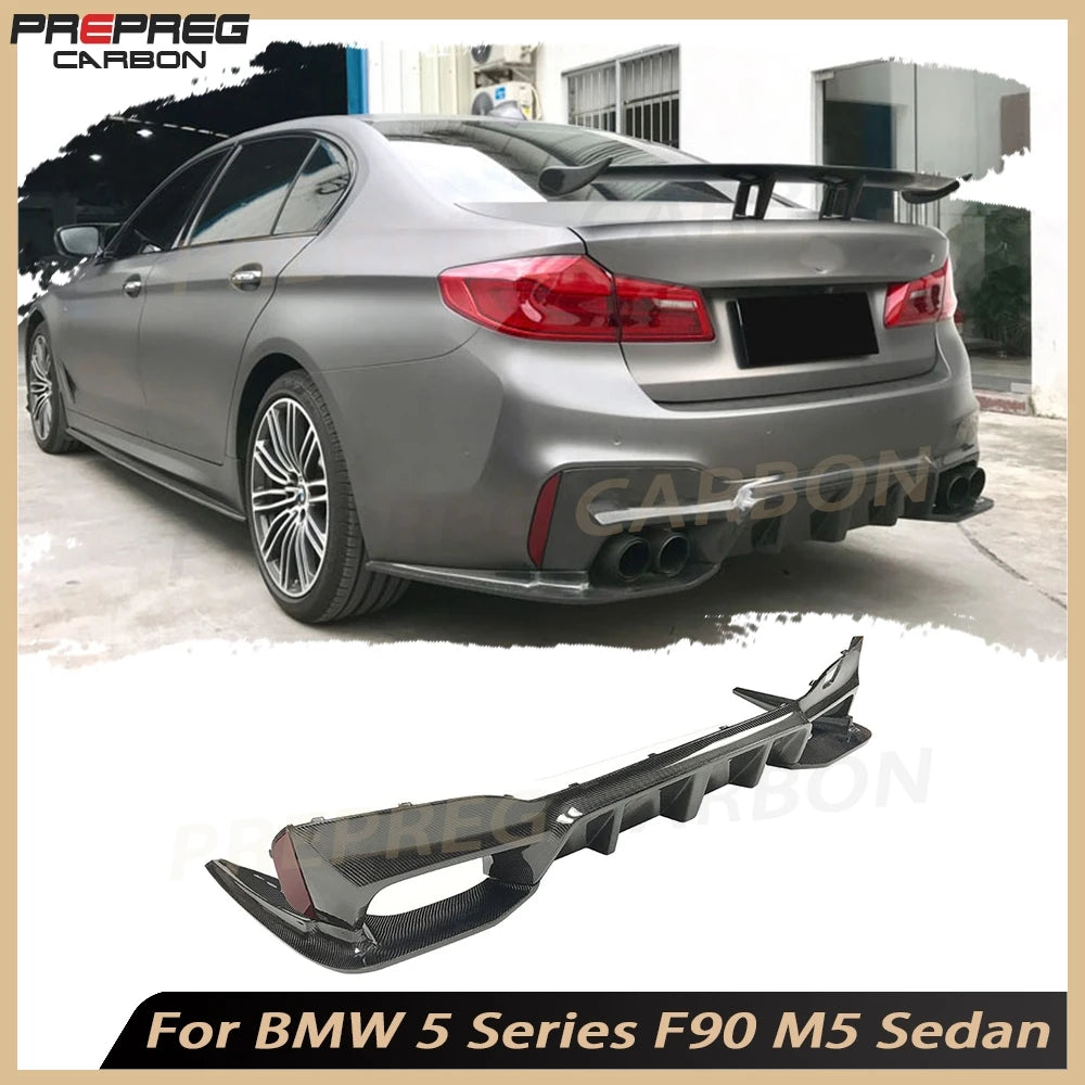For BMW 5 Series F90 M5 Prepreg Dry Carbon Rear Lip Diffuser