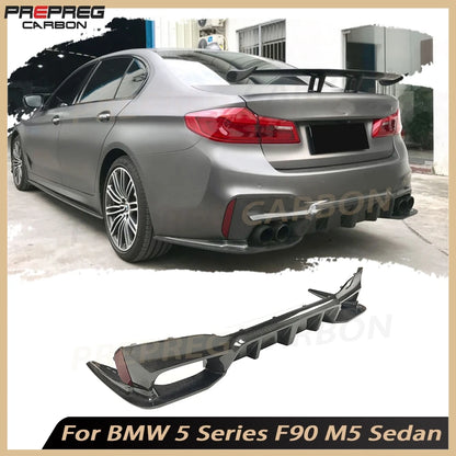 For BMW 5 Series F90 M5 Prepreg Dry Carbon Rear Lip Diffuser