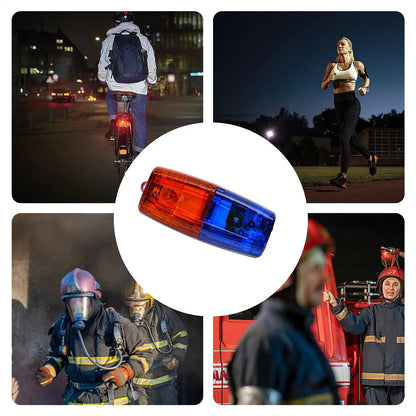 Red Blue Shoulder Warning Strobe USB Rechargeable Safety Patrol