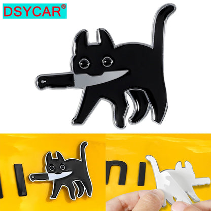 For Auto Decoration Accessories 1PC Cat Sticker 3D Metal Sport