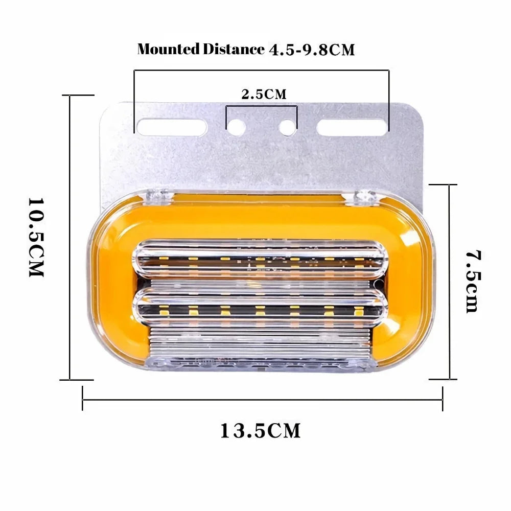 10PCS Truck Sidelight 12V 24V Cargo Width Side Marker