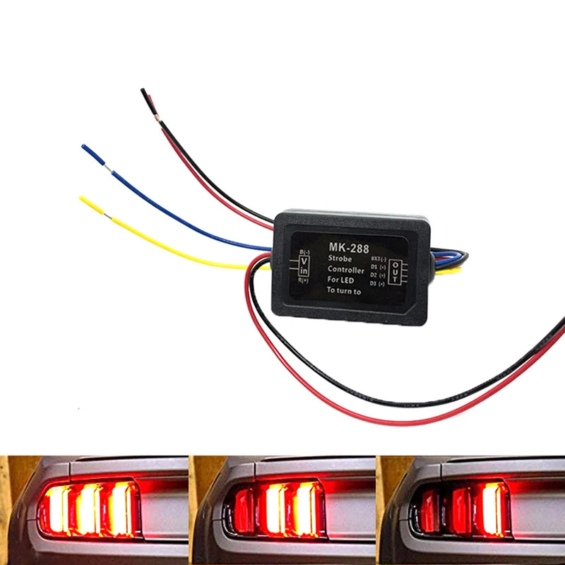 Step Sequential Turn Signal Module Kit Chase Flash Box