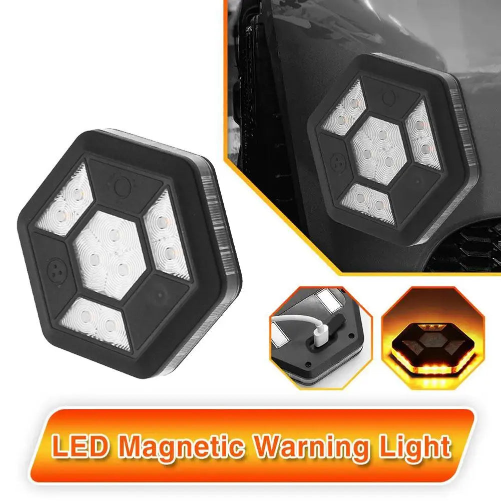 Magnetic Warning Rotating Flashing Rechargeable Yellow Traffic