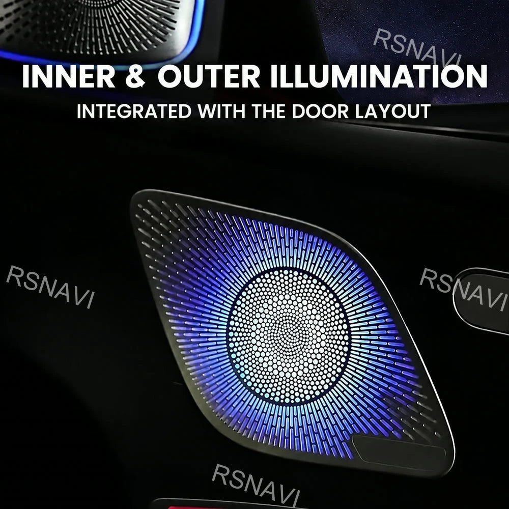 Midrange Speaker Grilles Inner Outer Ambient Lighting Compatible