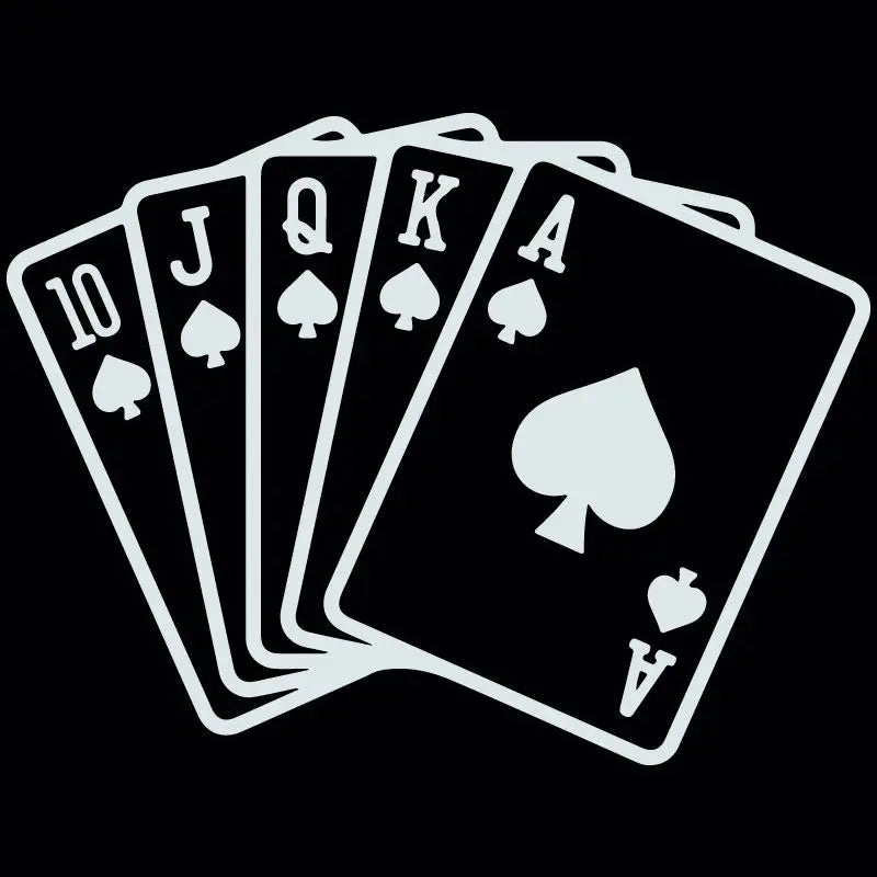 Sticker Fashion Classic Modern Poker Pattern Motorcycle