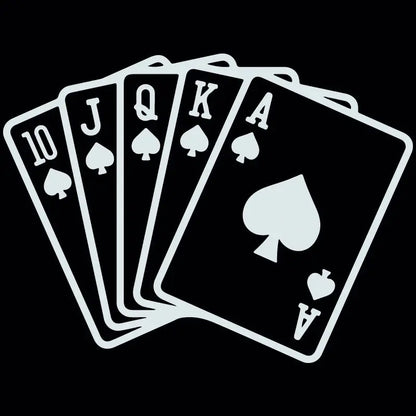 Sticker Fashion Classic Modern Poker Pattern Motorcycle