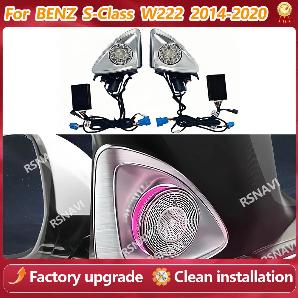 For Benz S-Class W222 2014-2020 4D Colors 4D Speaker Rotating