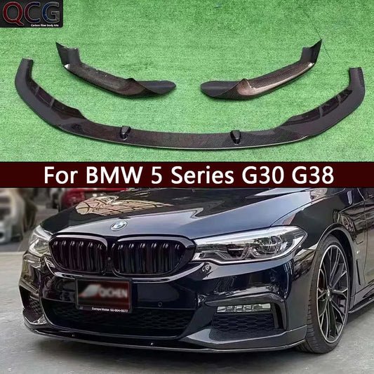 For BMW 5 Series G30 G38 530 540 Carbon Fiber Front Lip Bumper