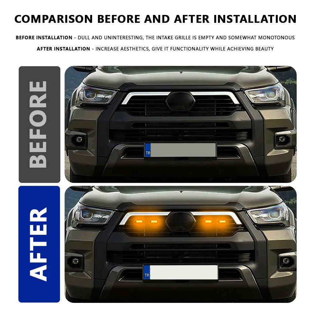 For BYD TI7 Center Front Grille Small Amber Front Grille Daytime
