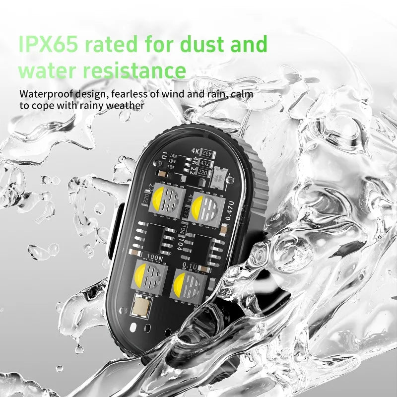 10PCS Wireless Aircraft Airplane Helicopter Warning RGB Strobe