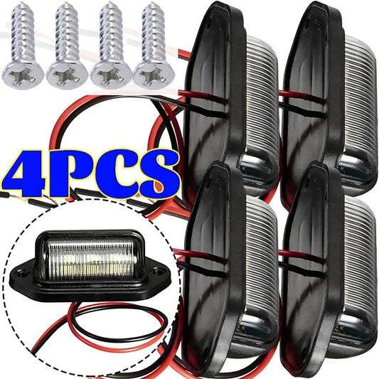 Multi Use 6LED Truck License Plate 12V 24V Motorcycle