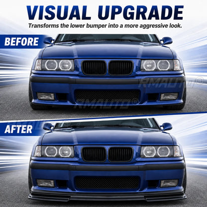 For BMW 3 Series E36 M3 Front Bumper Lip Type B Splitter 3PCS