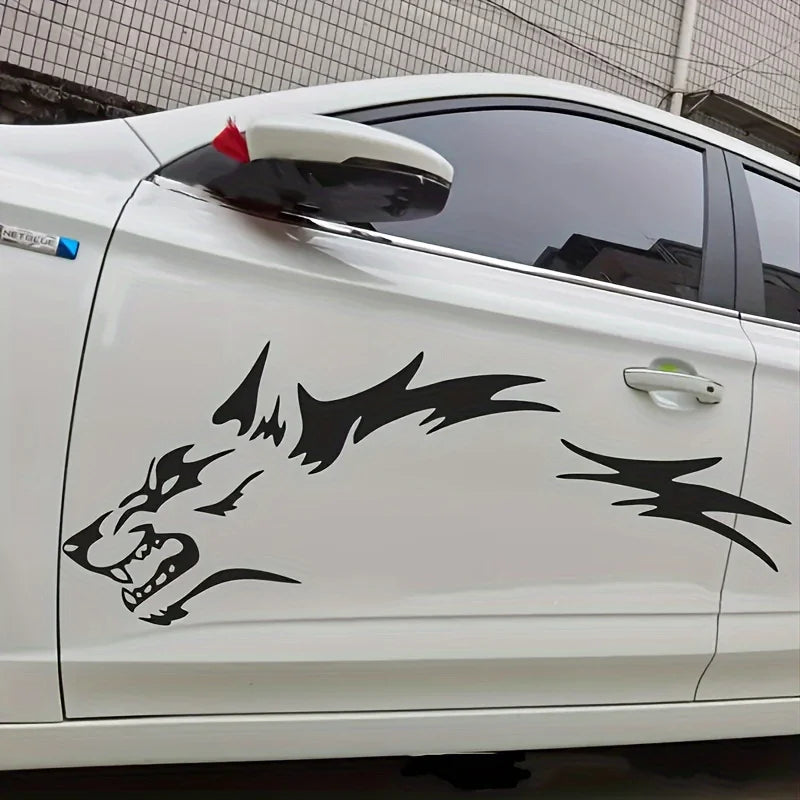 2PCS Wolf Stickers Waterproof Side Body Animal self-adhesive
