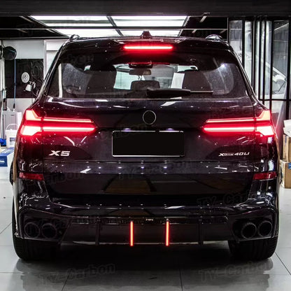 For BMW X5 G05 Rear Bumper Diffuser Lip Body Kit Exhaust Guard