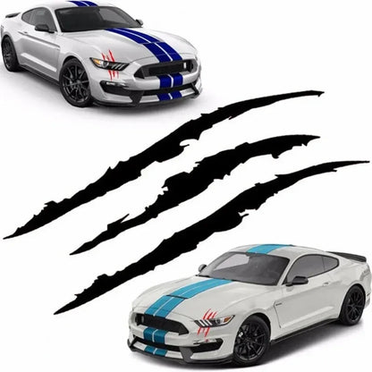 2PCS Reflective Monster Claw Scratch Decal Headlight Waterproof