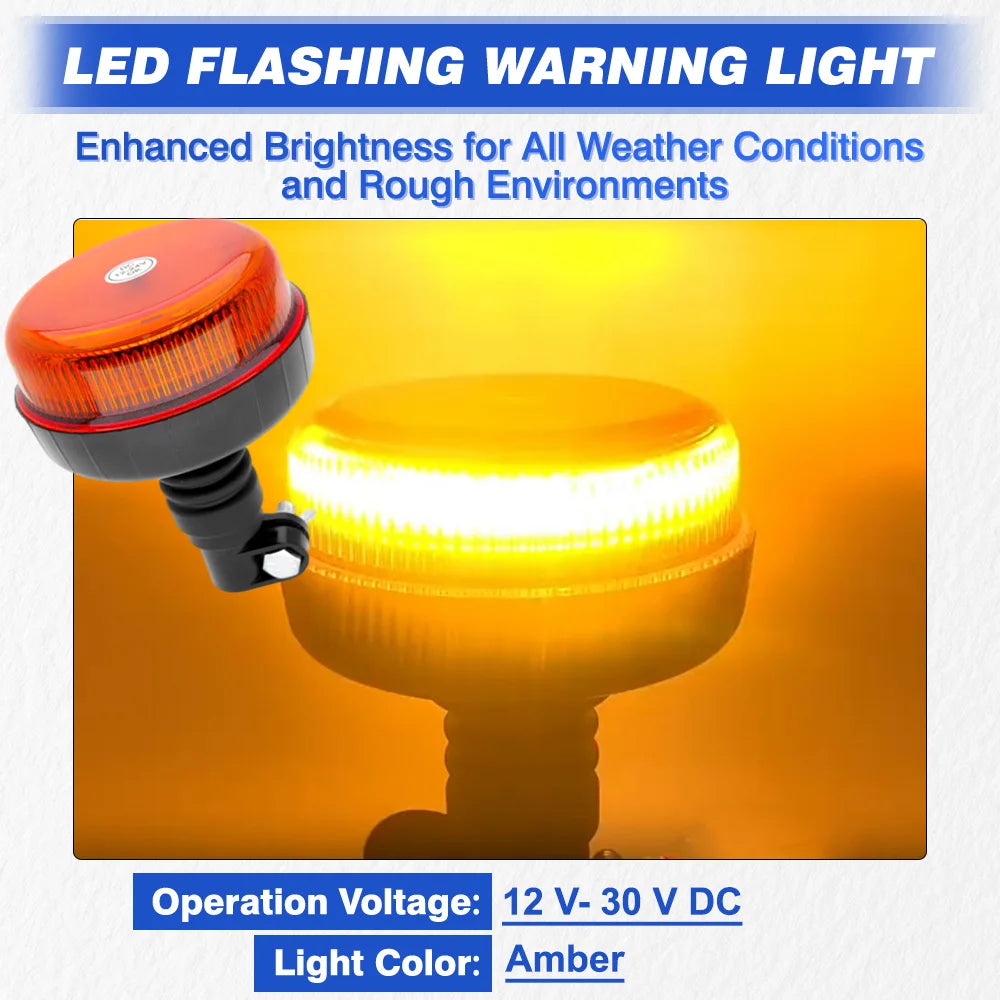 For Construction Vehicles 1PC Yellow 12-30v 12 Pole Mounted Roof